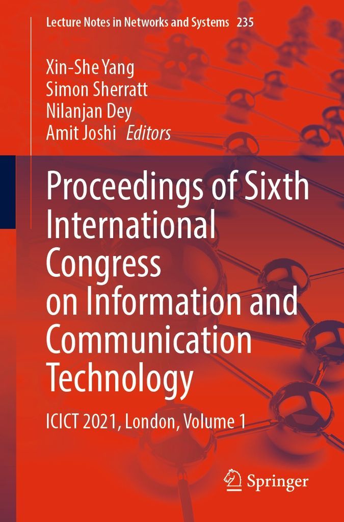 Cover image for Proceedings of Sixth International Congress on Information and Communication Technology