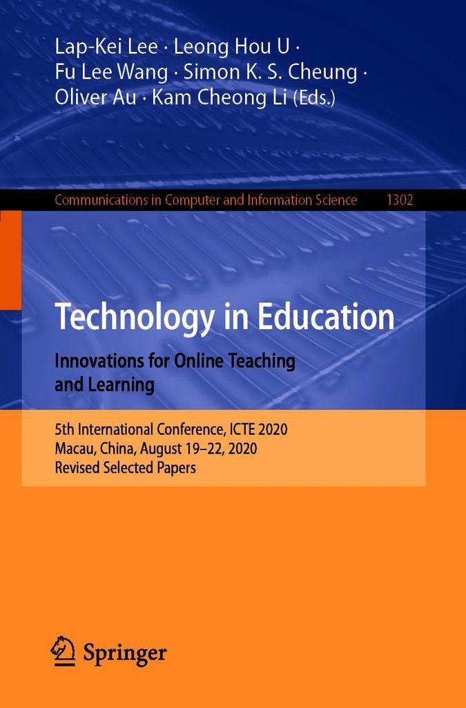 Cover image for Technology in Education. Innovations for Online Teaching and Learning