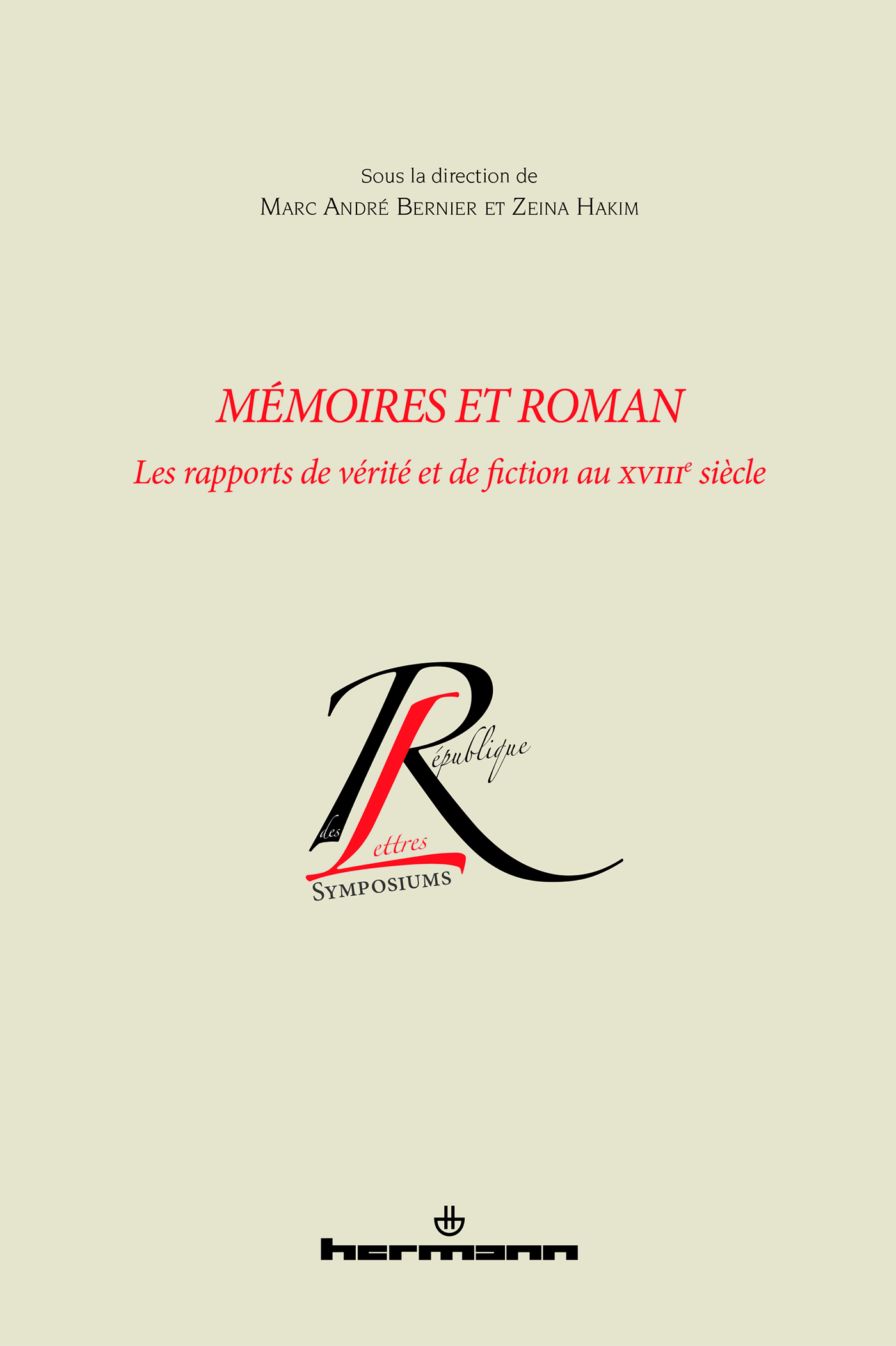 Cover image for Memoires et roman