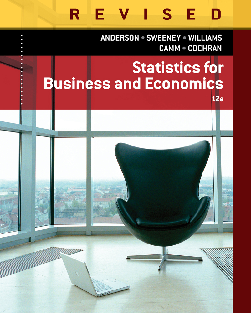 ビジネス・経済 Statistics for Business & Economics 15e Statistics for Business & Economics, by: Anderson/Sweeney