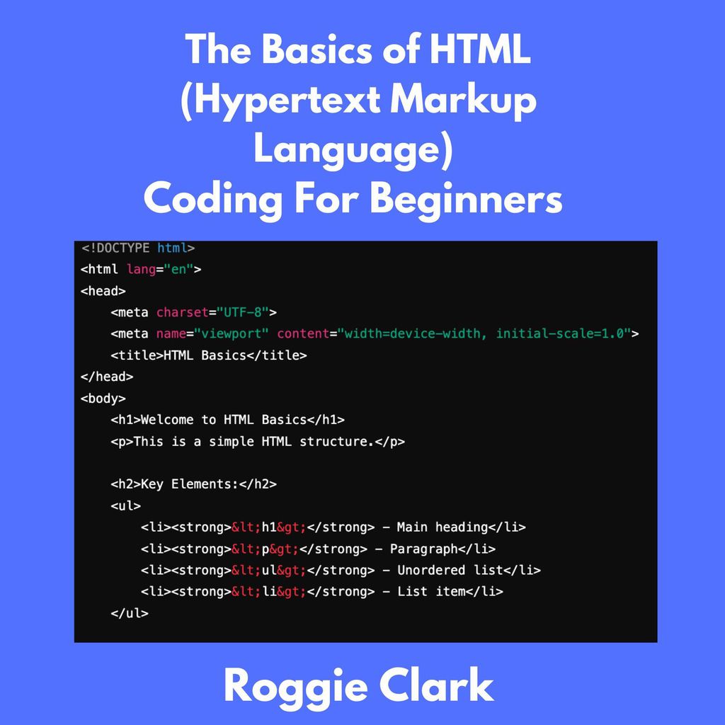 Cover image for The Basics of HTML (Hypertext Markup Language) Coding For Beginners