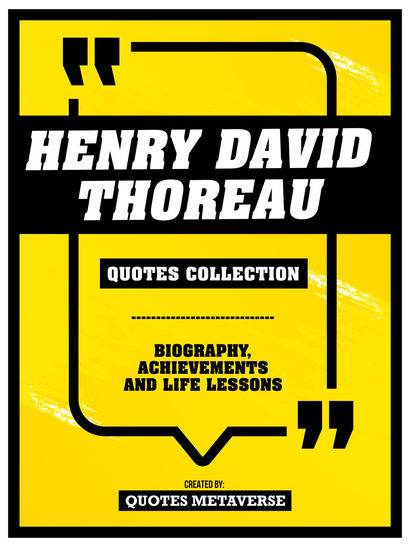 Cover image for Henry David Thoreau - Quotes Collection