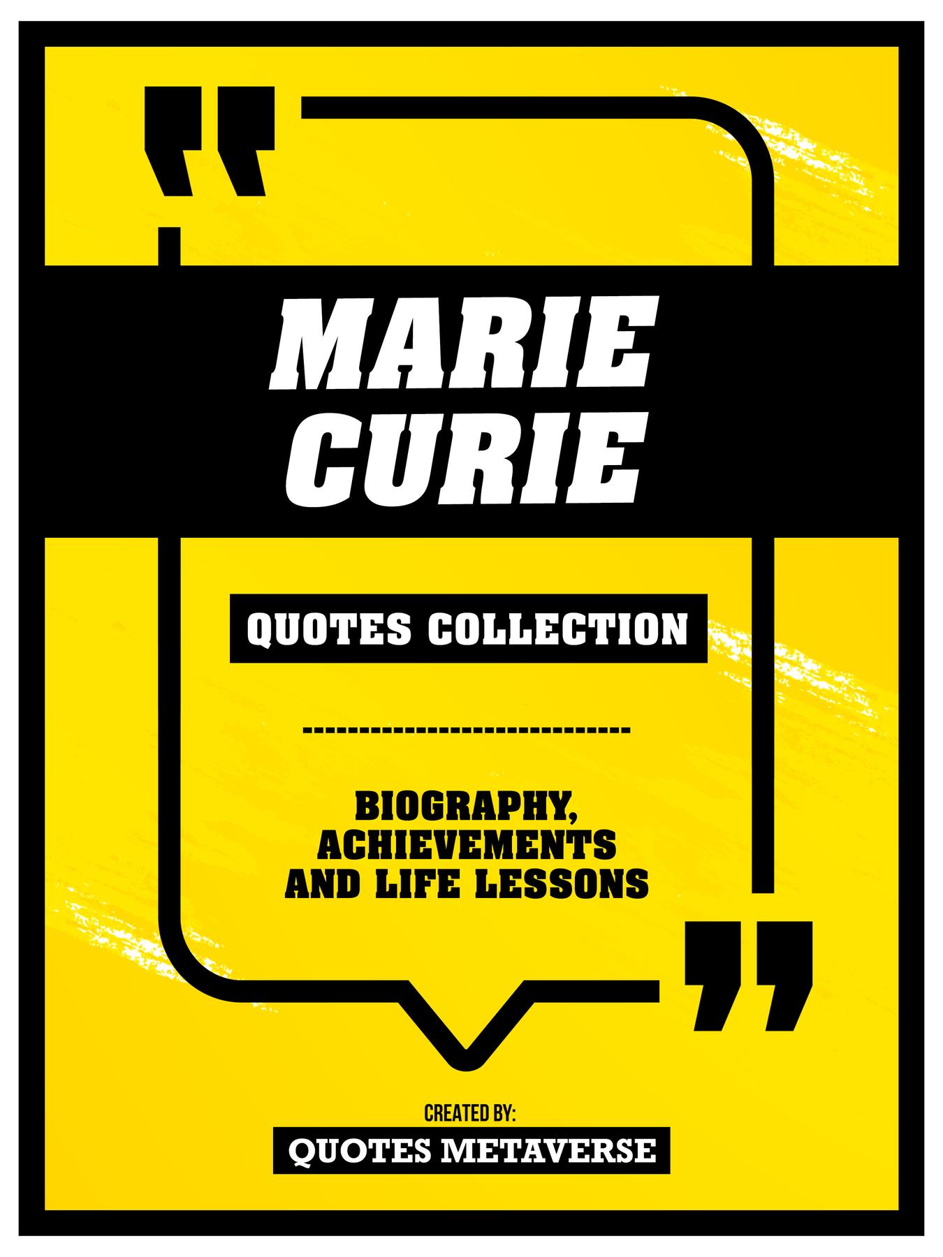 Cover image for Marie Curie - Quotes Collection