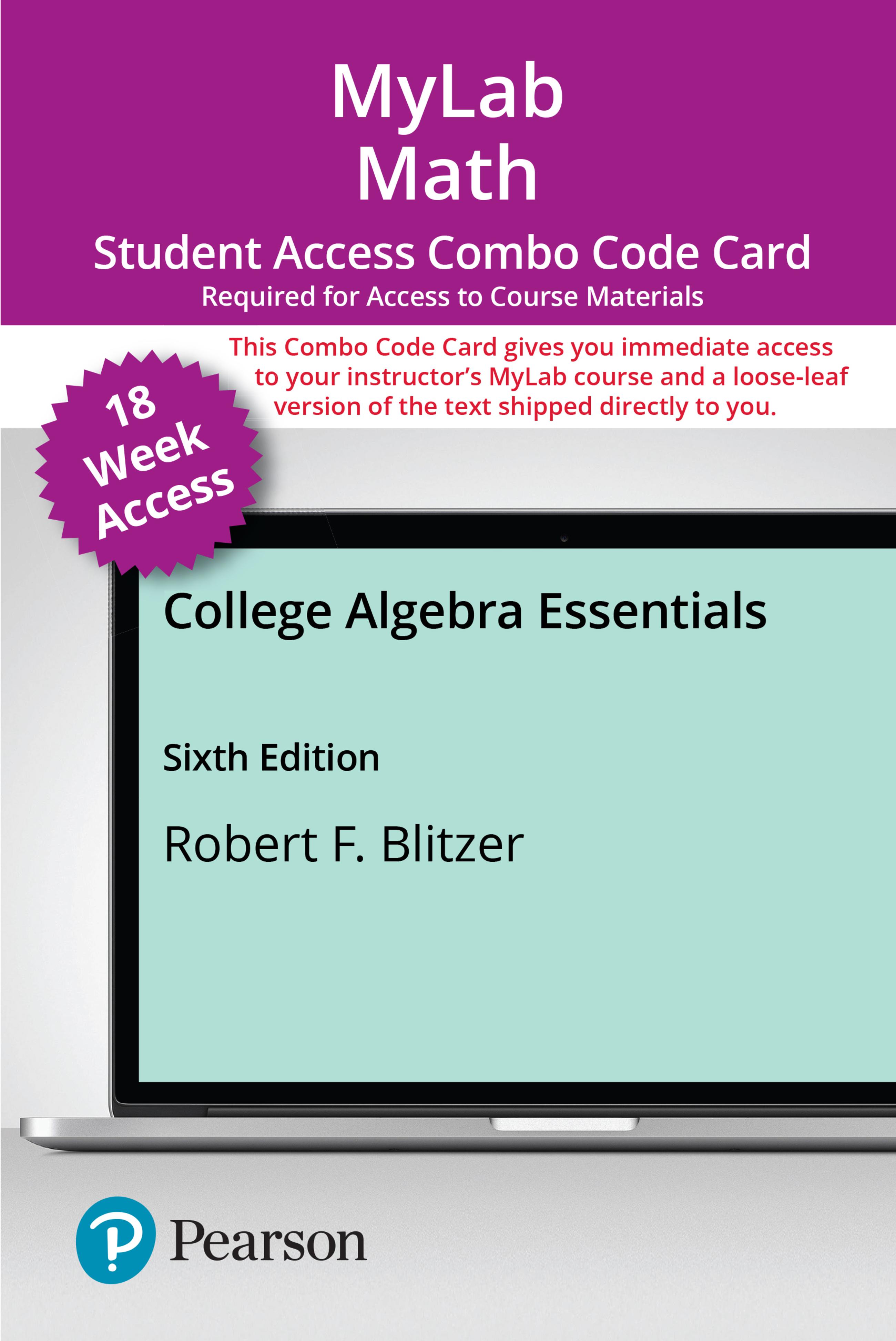 Mylab Math With Pearson Etext (up To 18-weeks) + Print Combo Access ...