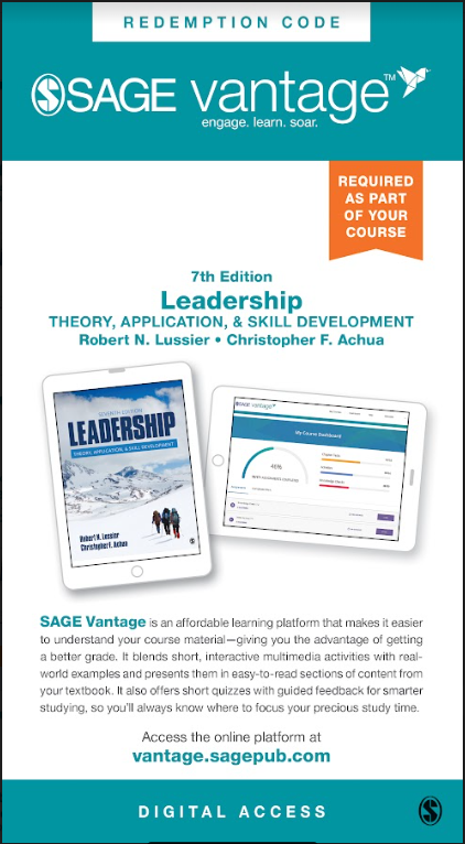 Leadership- Vantage Learning Platform: Theory, Application, & Skill ...