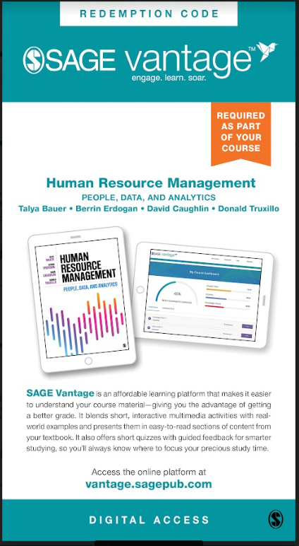 Human Resource Management- Vantage Learning Platform: People, Data, And ...