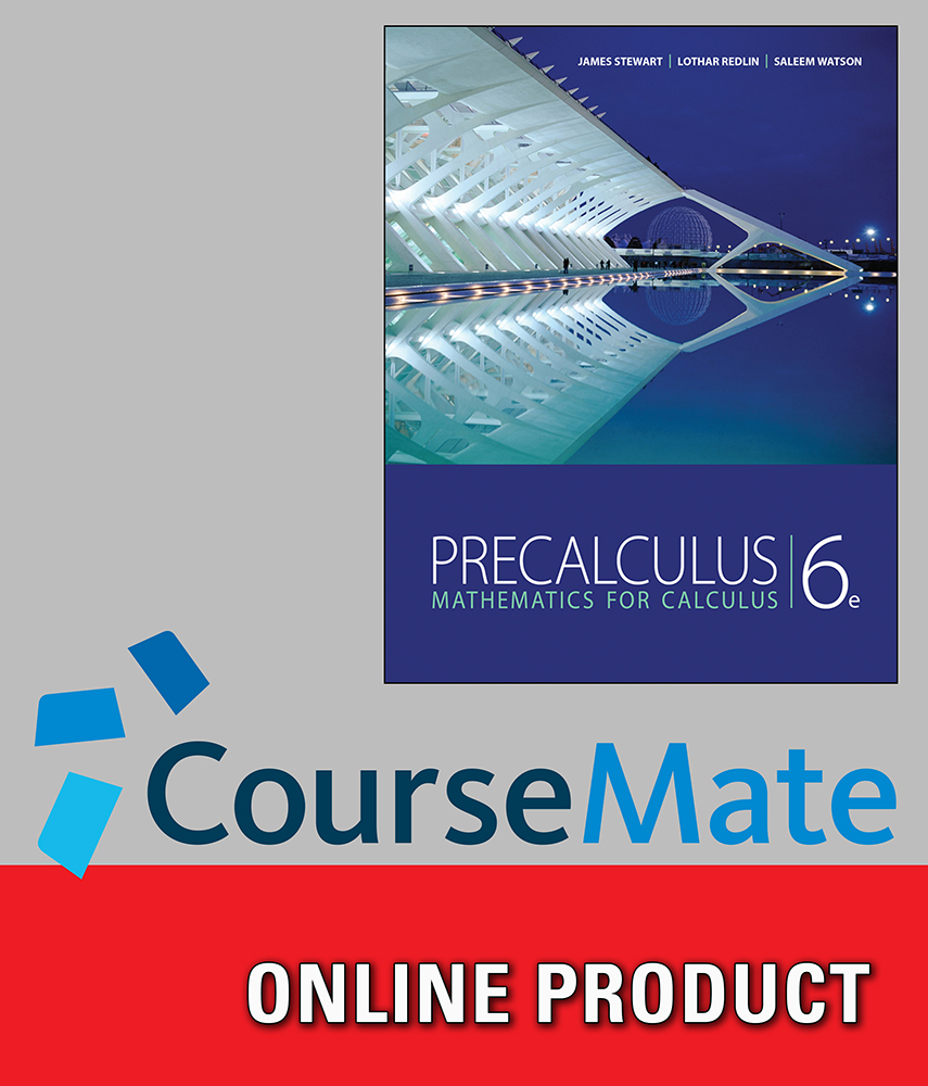Mathematics CourseMate Online Study Tools (with eBook) to Accompany Stewart/Redlin/Watson's Precalculus: Mathematics for Calculus, 6th Edition, [Instant Access Code], 1 term (6 months)