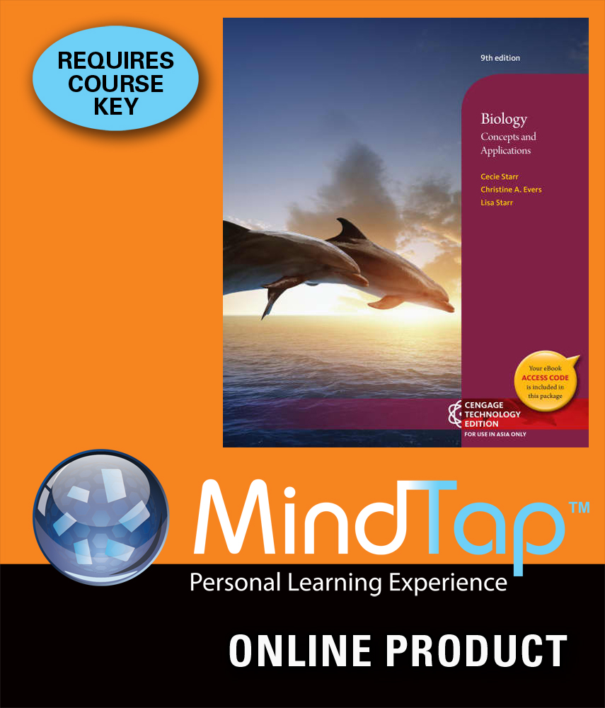 MindTap Biology Online Courseware to Accompany Starr/Evers/Starr's Biology: Concepts and Applications, 9th Edition, [Instant Access], 2 terms (12 months)