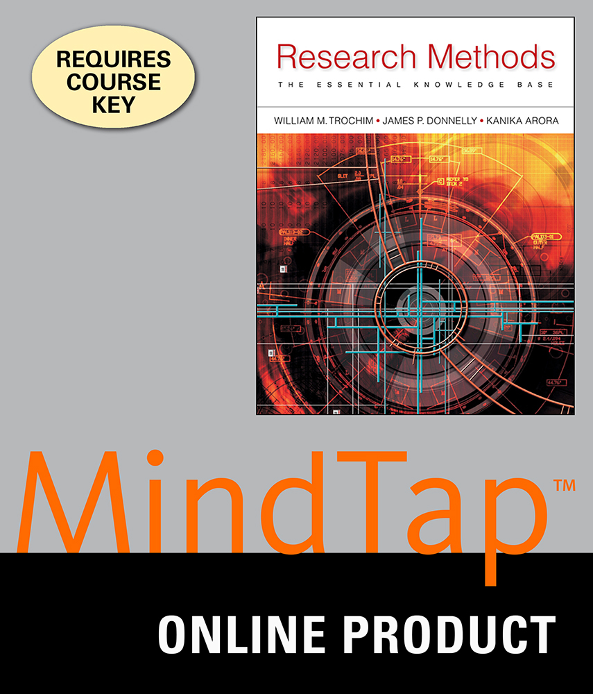 MindTap Psychology Online Courseware to Accompany Trochim/Donnelly/Arora's Research Methods: The Essential Knowledge Base, 2nd Edition, [Instant Access], 1 term (6 months)