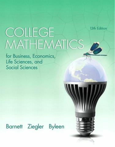 College Mathematics for Business, Economics, Life Sciences, and Social Sciences (Subscription)