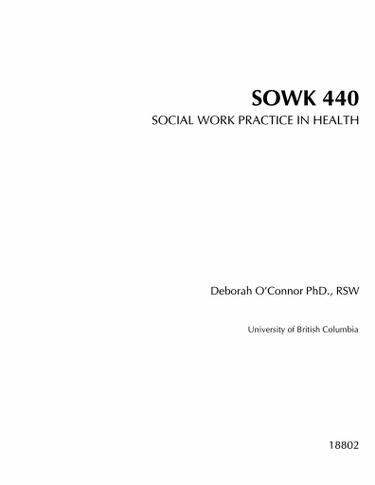 SOWK 440 Coursepack