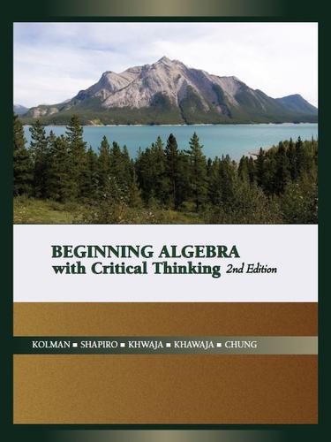 Cover image for Beginning Algebra with Critical Thinking