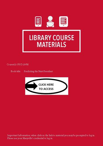 Cover image for Library Course Materials PSCI-297