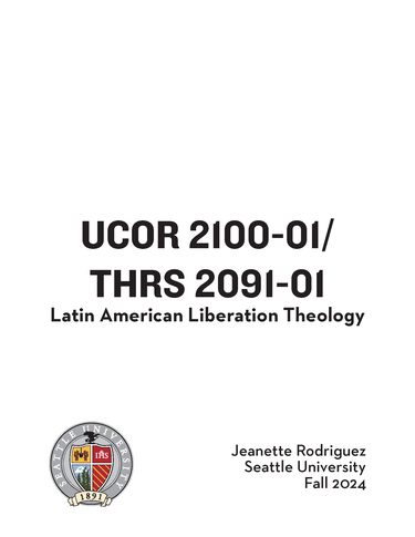 Cover image for UCOR 2100-01/THRS 2091-01 Fall 2024
