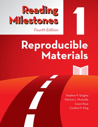 Cover image for Reading Milestones, 4e, Level 1 (Red) Reproducible Materials - 13967E