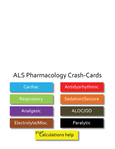 ALS Pharmacology Crash-Cards