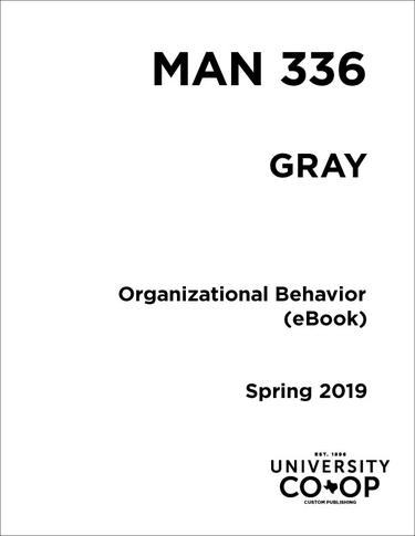 MAN 336 (20192) Organizational Behavior (eBook)