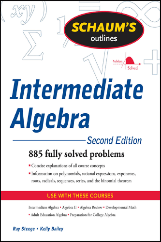 Cover image for Schaum's Outline of Intermediate Algebra, Second Edition