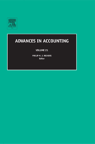 Cover image for Advances in Accounting