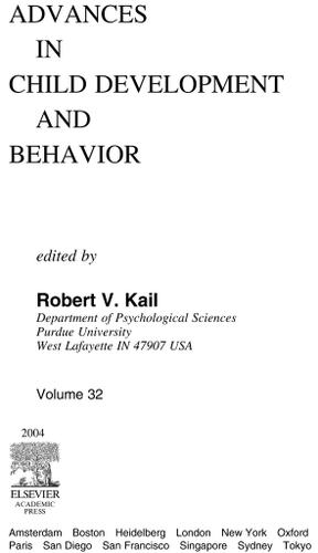 Cover image for Advances in Child Development and Behavior