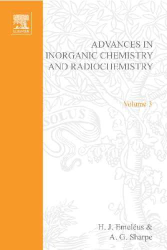 Cover image for Advances in Inorganic Chemistry and Radiochemistry