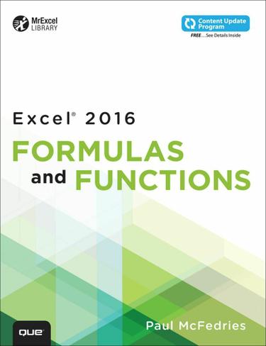 Microsoft Excel 2016 Formulas and Functions