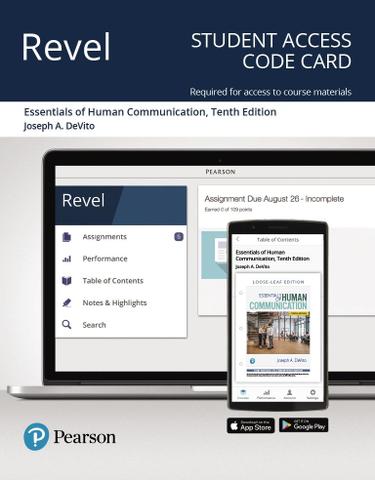 Essentials Of Human Communication 10th Edition By: Joseph A. DeVito ...