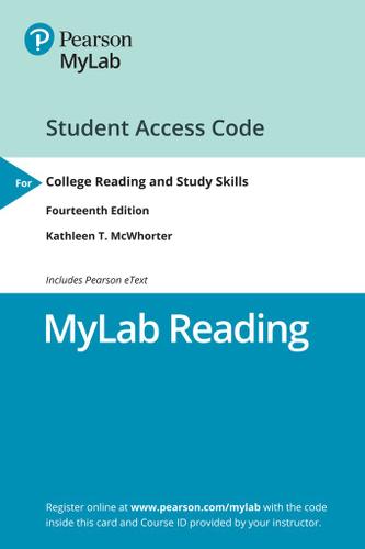 College Reading and Study Skills 14th Edition by: Kathleen T. McWhorter ...