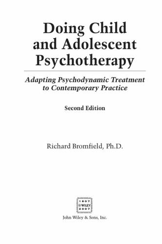 Cover image for Doing Child and Adolescent Psychotherapy