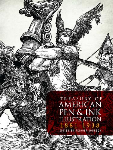 Cover image for Treasury of American Pen & Ink Illustration 1881-1938
