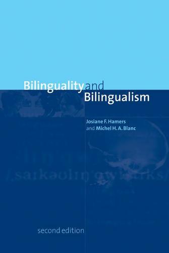 Cover image for Bilinguality and Bilingualism