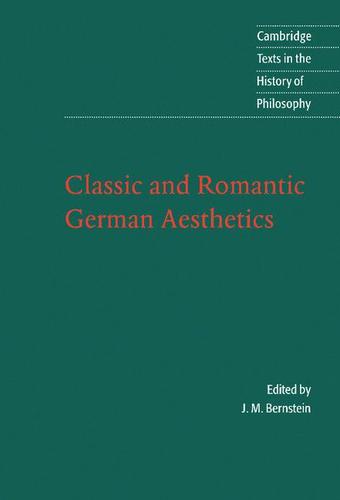 Cover image for Classic and Romantic German Aesthetics