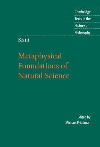 Cover image for Kant: Metaphysical Foundations of Natural Science