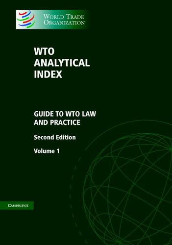 Cover image for WTO Analytical Index 2 Volumes