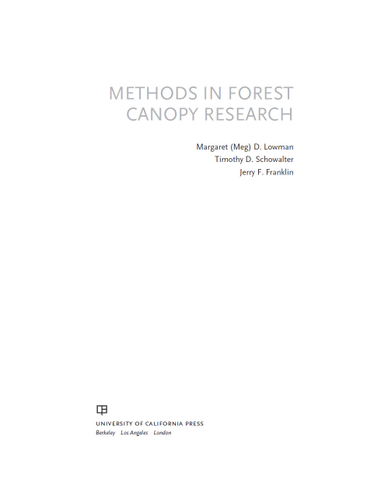 Cover image for Methods in Forest Canopy Research