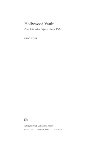 Cover image for Hollywood Vault
