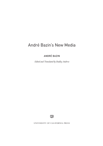 Cover image for Andre Bazin's New Media