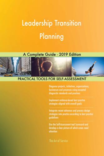 Cover image for Leadership Transition Planning A Complete Guide - 2019 Edition