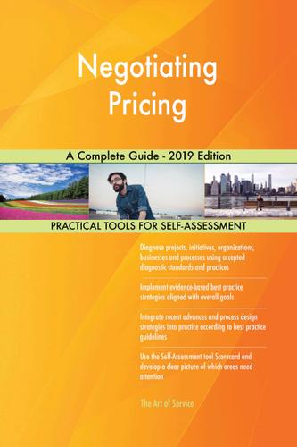 Cover image for Negotiating Pricing A Complete Guide - 2019 Edition