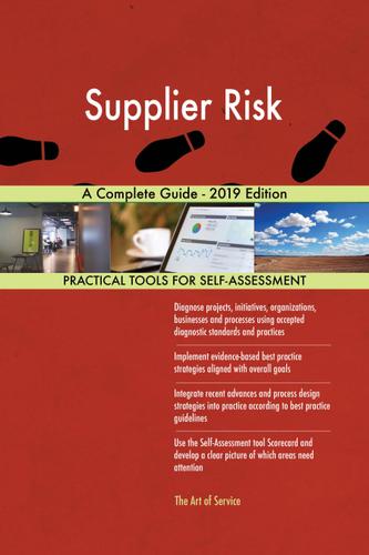Cover image for Supplier Risk A Complete Guide - 2019 Edition