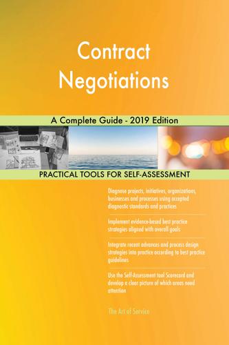 Cover image for Contract Negotiations A Complete Guide - 2019 Edition