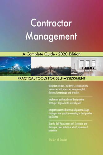 Cover image for Contractor Management A Complete Guide - 2020 Edition