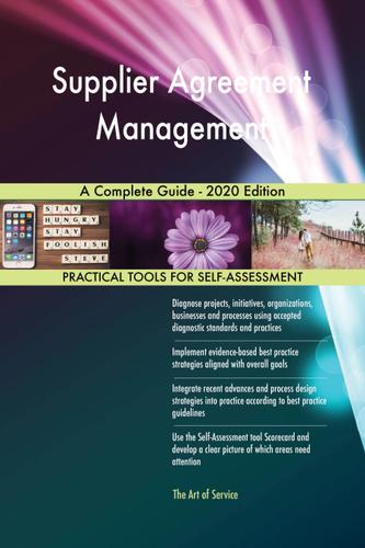 Cover image for Supplier Agreement Management A Complete Guide - 2020 Edition