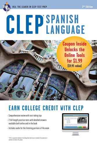 Cover image for CLEP Spanish Language: Levels 1 and 2 (Book + Online)