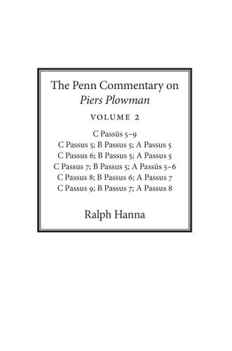 Cover image for The Penn Commentary on Piers Plowman, Volume 2