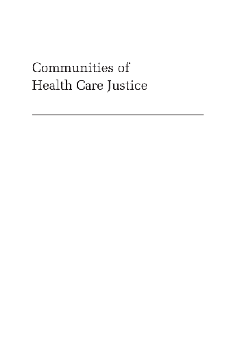 Cover image for Communities of Health Care Justice