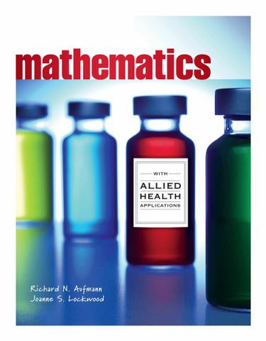 Mathematics with Allied Health Applications