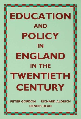 Cover image for Education and Policy in England in the Twentieth Century