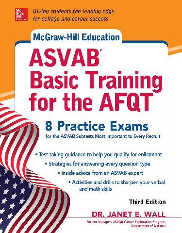 Cover image for McGraw-Hill Education ASVAB Basic Training for the AFQT, Third Edition