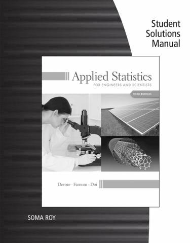 Student Solutions Manual for Devore/Farnum/Doi's Applied Statistics for Engineers and Scientists